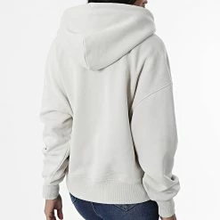 Meilleure affaire ✔️ Sweat Capuche Femme Shrunken Institution 9910 Beige de Calvin Klein ⭐ -France Calvin Klein Soldes 2024 calvin klein 329882 J20J219910 ACF 20220802T161025 04