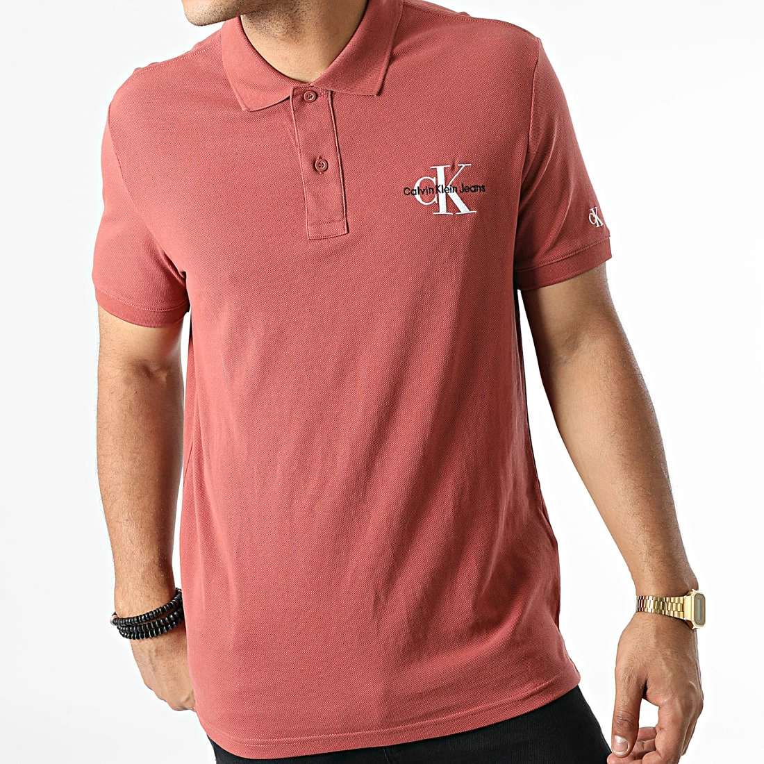 Acheter 🧨 Polo Manches Courtes 0889 Rouge Brique de Calvin Klein ❤️ 3 Acheter 🧨 Polo Manches Courtes 0889 Rouge Brique de Calvin Klein ❤️ – Image 3