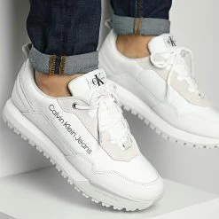Remise ⭐ Baskets Toothy Runner Laceup 0509 Bright White de Calvin Klein 🌟