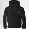 Remise 👏 Doudoune Capuche Enfant Colorblock Monogram 1350 Noir Beige de Calvin Klein 🎉