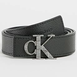 Budget 🔔 Ceinture Femme Mono Hardware 0110 Noir de Calvin Klein 💯 -France Calvin Klein Soldes 2024 calvin klein 330659 K60K610110 BDS 20220811T162500 03