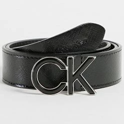 Nouveau 😉 Ceinture Femme Re-Lock Saff 9982 Noir de Calvin Klein 😍