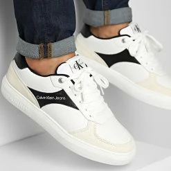 Tout neuf 🌟 Baskets Casual Cupsole Lace Up 0494 White de Calvin Klein 🎉