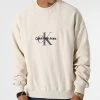 Top 10 🛒 Sweat Crewneck Monologo Textured 1893 Beige de Calvin Klein 😀