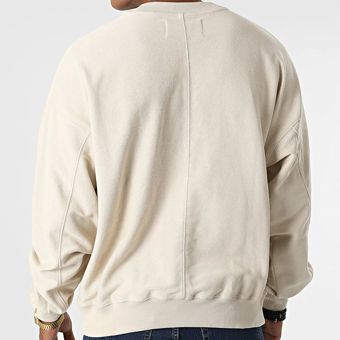 Top 10 🛒 Sweat Crewneck Monologo Textured 1893 Beige de Calvin Klein 😀 4 Top 10 🛒 Sweat Crewneck Monologo Textured 1893 Beige de Calvin Klein 😀 – Image 4