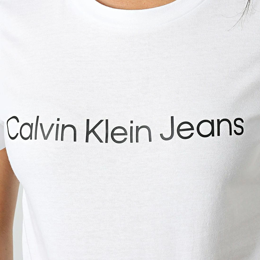 Budget 👏 Lot De 2 Tee 👕 Shirts Femme 6466 Blanc Beige de Calvin Klein 💯 2 Budget 👏 Lot De 2 Tee 👕 Shirts Femme 6466 Blanc Beige de Calvin Klein 💯 – Image 2