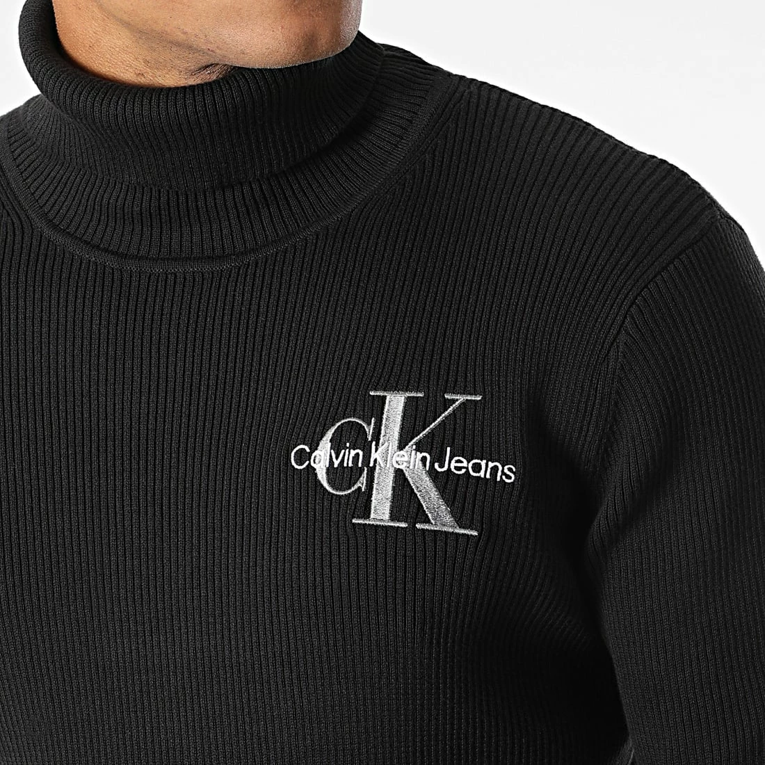 Le moins cher ⌛ Pull Col Roulé Monologo Rib 2202 Noir de Calvin Klein 🔔 2 Le moins cher ⌛ Pull Col Roulé Monologo Rib 2202 Noir de Calvin Klein 🔔 – Image 2