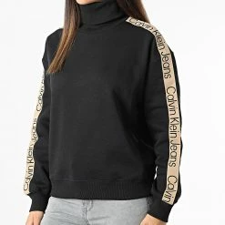 Top 10 👏 Sweat Col Roulé Femme A Bandes Tape 9753 Noir de Calvin Klein 😉 6 Top 10 👏 Sweat Col Roulé Femme A Bandes Tape 9753 Noir de Calvin Klein 😉 -France Calvin Klein Soldes 2024 calvin klein 331573 J20J219753 BEH 20220823T145308 03