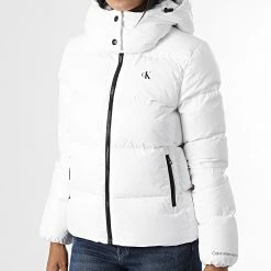 Top 10 ✔️ Doudoune Capuche Femme 9819 Blanc de Calvin Klein 🔔 -France Calvin Klein Soldes 2024 calvin klein 331962 J20J219819 YAF 20220901T154727 03