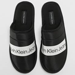 Coupon 🤩 Chaussons Home Slide 0528 Noir de Calvin Klein ✔️