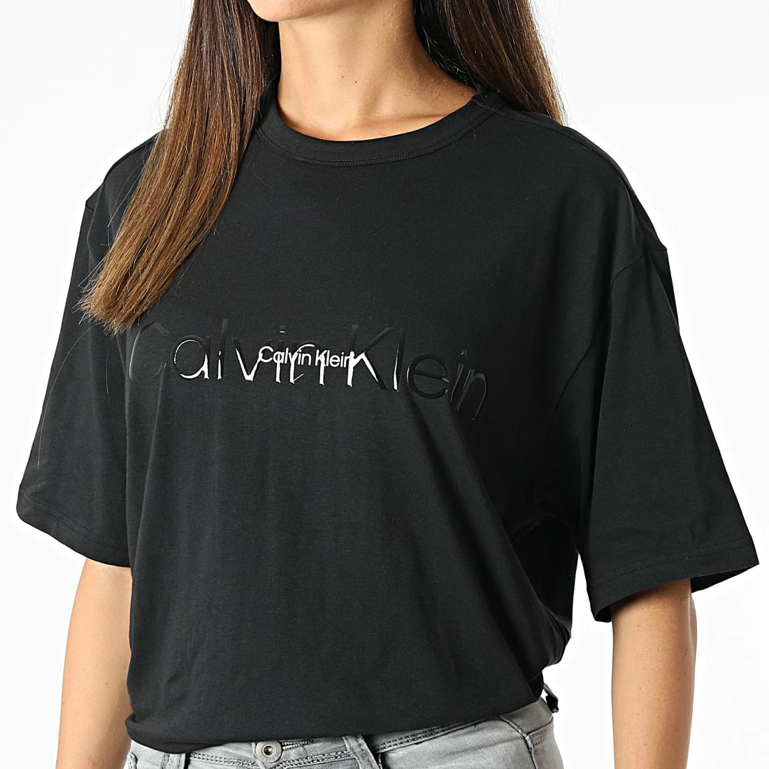 Tout neuf 😀 Tee 👚 Shirt Femme QS6898E Noir de Calvin Klein 🤩 1 Tout neuf 😀 Tee 👚 Shirt Femme QS6898E Noir de Calvin Klein 🤩