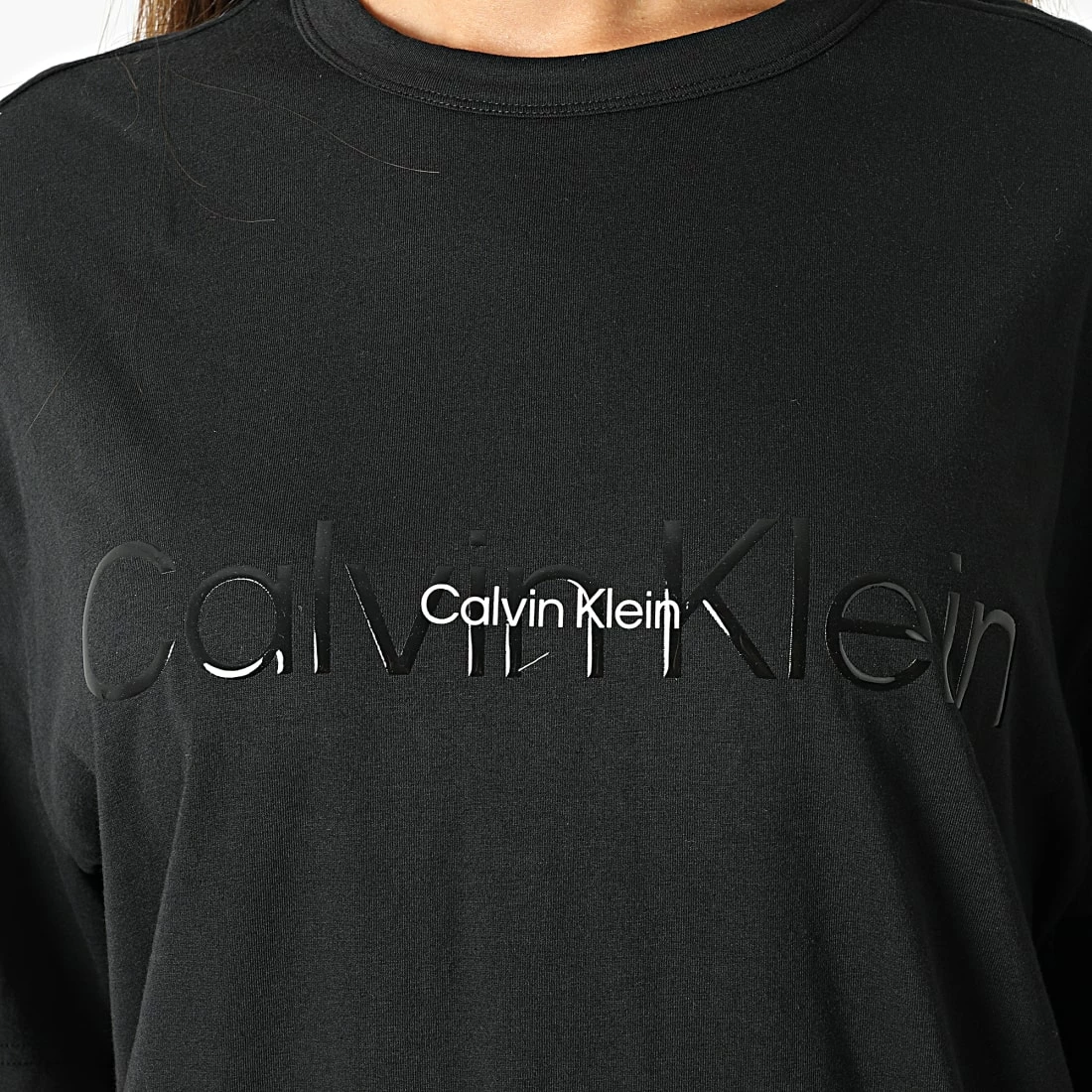 Tout neuf 😀 Tee 👚 Shirt Femme QS6898E Noir de Calvin Klein 🤩 2 Tout neuf 😀 Tee 👚 Shirt Femme QS6898E Noir de Calvin Klein 🤩 – Image 2