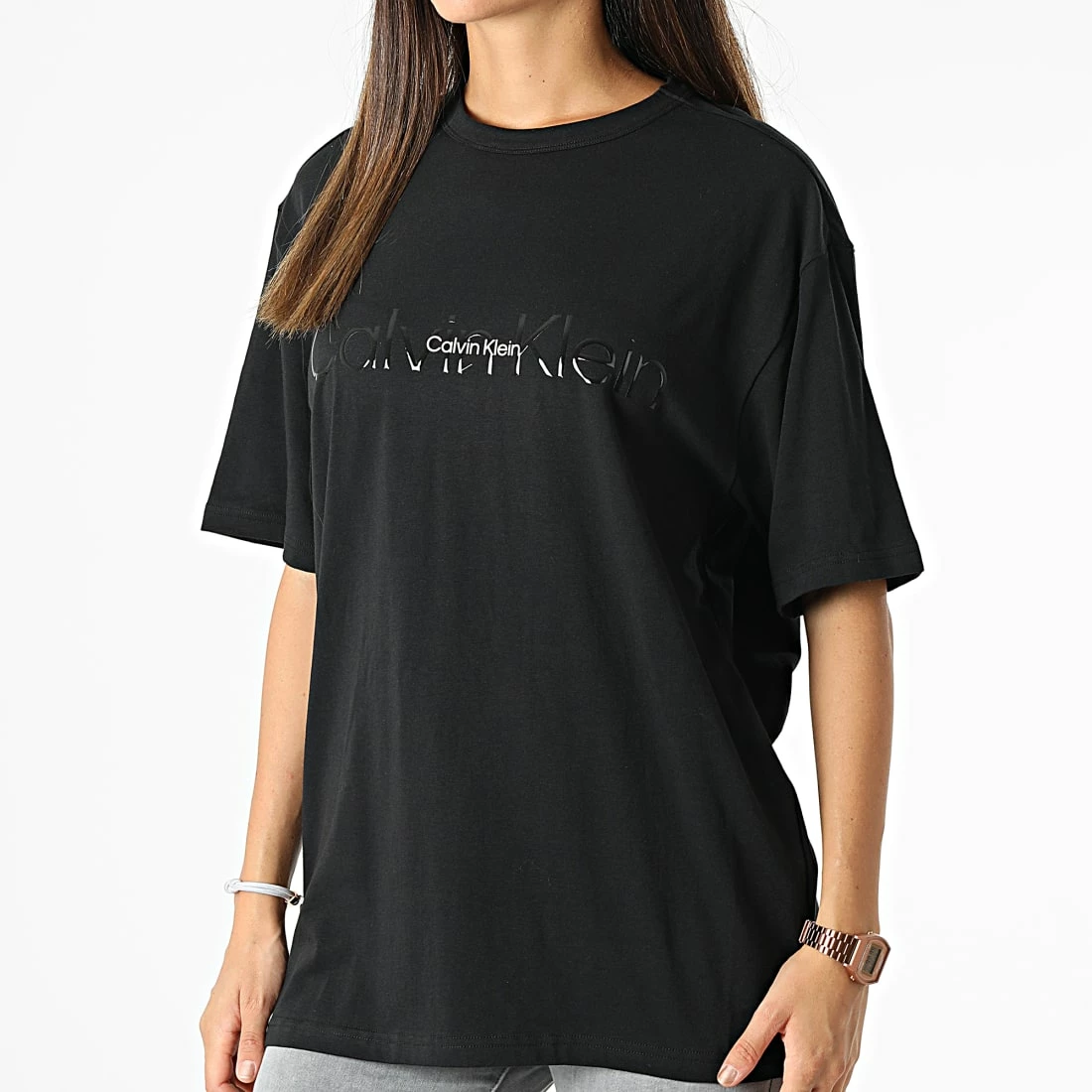 Tout neuf 😀 Tee 👚 Shirt Femme QS6898E Noir de Calvin Klein 🤩 5 Tout neuf 😀 Tee 👚 Shirt Femme QS6898E Noir de Calvin Klein 🤩 – Image 5