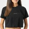 De gros 😀 Tee 👚 Shirt Femme Crop GWKF2K133 Noir de Calvin Klein ⌛