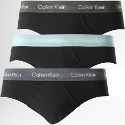 Coupon 👍 Lot De 3 Slips U2661G Noir de Calvin Klein ❤️