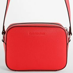 Promo 🔔 Sac A Main Femme Minimal Monogram 0085 Rouge de Calvin Klein 🔥 -France Calvin Klein Soldes 2024 calvin klein 332781 K60K610085 XL6 20220823T151926 04