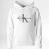 Budget 😉 Sweat Capuche Enfant Monogram 0337 Blanc de Calvin Klein 🤩