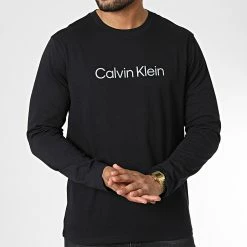 Acheter 🔔 Tee 👕 Shirt Manches Longues GMS2K200 Noir de Calvin Klein ⭐ -France Calvin Klein Soldes 2024 calvin klein 333025 GMS2K200 BAE 20220818T152445 03