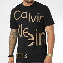 Remise 😉 Tee 👕 Shirt 1782 Noir de Calvin Klein 👍