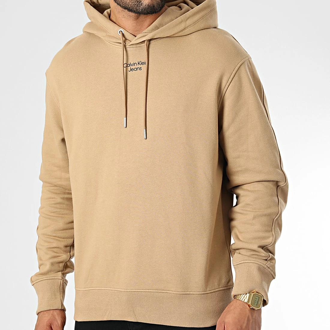 Vente flash 🧨 Sweat Capuche 0604 Beige de Calvin Klein 👏 1 Vente flash 🧨 Sweat Capuche 0604 Beige de Calvin Klein 👏