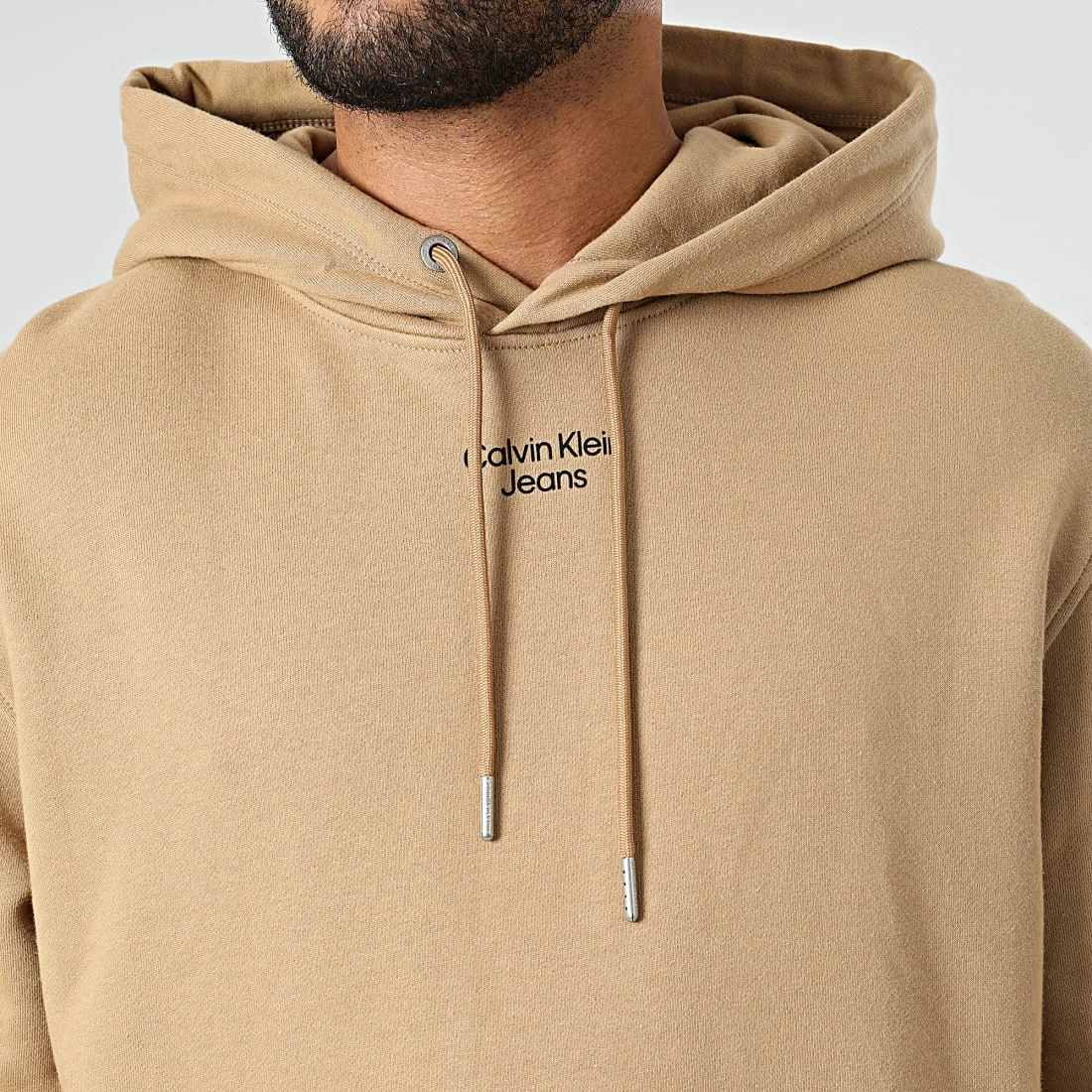 Vente flash 🧨 Sweat Capuche 0604 Beige de Calvin Klein 👏 2 Vente flash 🧨 Sweat Capuche 0604 Beige de Calvin Klein 👏 – Image 2