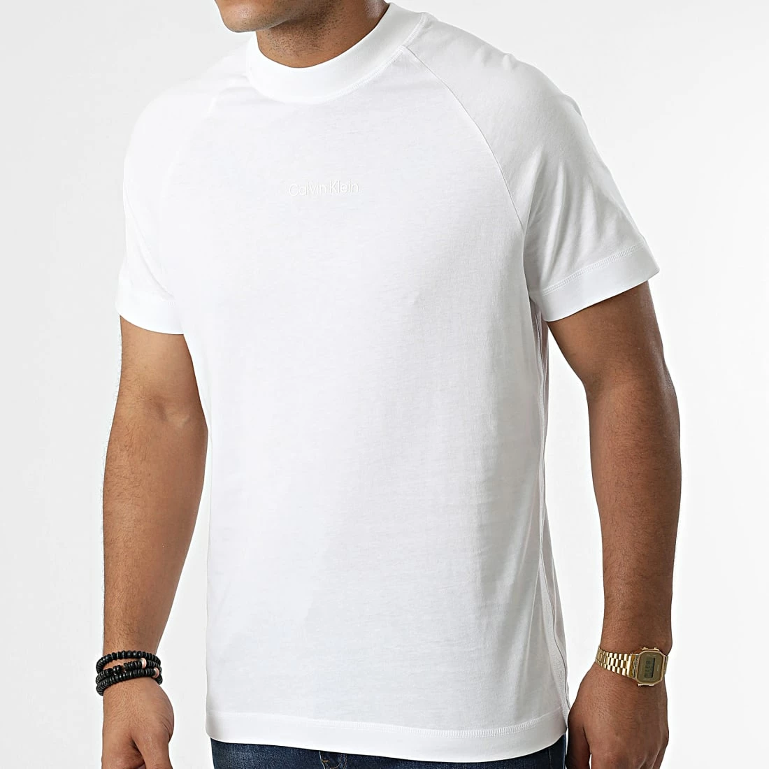 Meilleure vente 🥰 Tee 👚 Shirt A Bandes Elevated Logo 9796 Blanc de Calvin Klein ⭐ 1 Meilleure vente 🥰 Tee 👚 Shirt A Bandes Elevated Logo 9796 Blanc de Calvin Klein ⭐