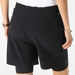 Promo 😍 Short Jogging Femme GMF2S802 Noir de Calvin Klein 🎁 -France Calvin Klein Soldes 2024 calvin klein 333204 GMF2S802 BAE 20220825T081443 04