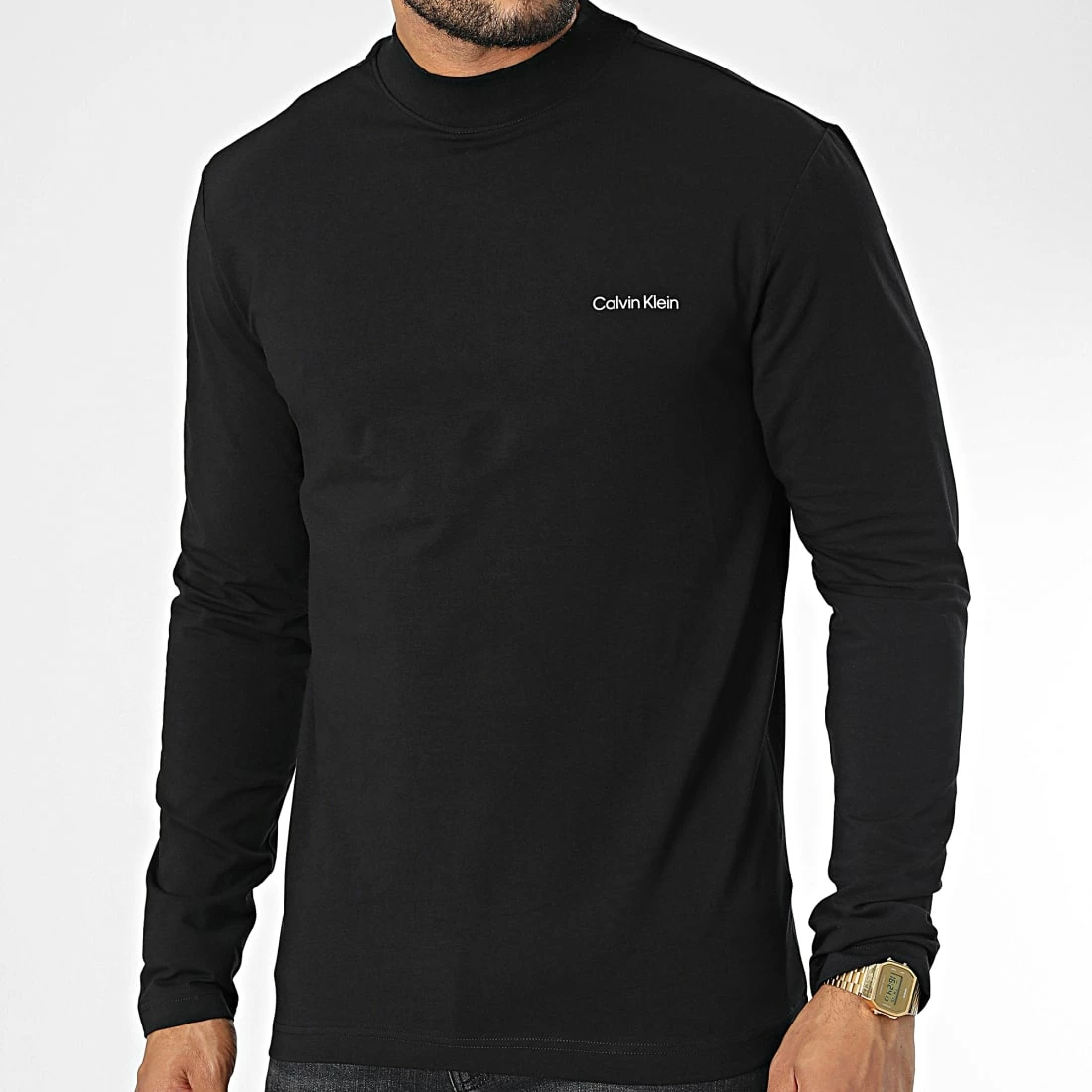 Vente flash ❤️ Tee 👕 Shirt Manches Longues Micro Logo 0179 Noir de Calvin Klein ✨ 1 Vente flash ❤️ Tee 👕 Shirt Manches Longues Micro Logo 0179 Noir de Calvin Klein ✨