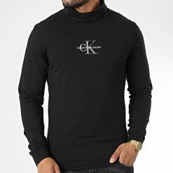 Vente flash 😍 Tee 👕 Shirt Manches Longues Col Roulé 1701 Noir de Calvin Klein 😍 -France Calvin Klein Soldes 2024 calvin klein 333432 J30J321701 BEH 20220818T152215 03