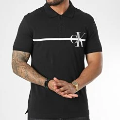 Nouveau 🔥 Polo Manches Courtes 1699 Noir de Calvin Klein ⌛ -France Calvin Klein Soldes 2024 calvin klein 333436 J30J321699 BEH 20220818T152322 03