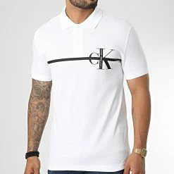 Acheter 💯 Polo Manches Courtes 1699 Blanc de Calvin Klein 😉