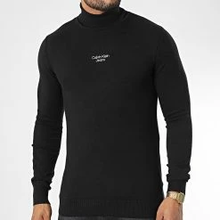 De gros 😀 Pull Col Roulé 1696 Noir de Calvin Klein ✨