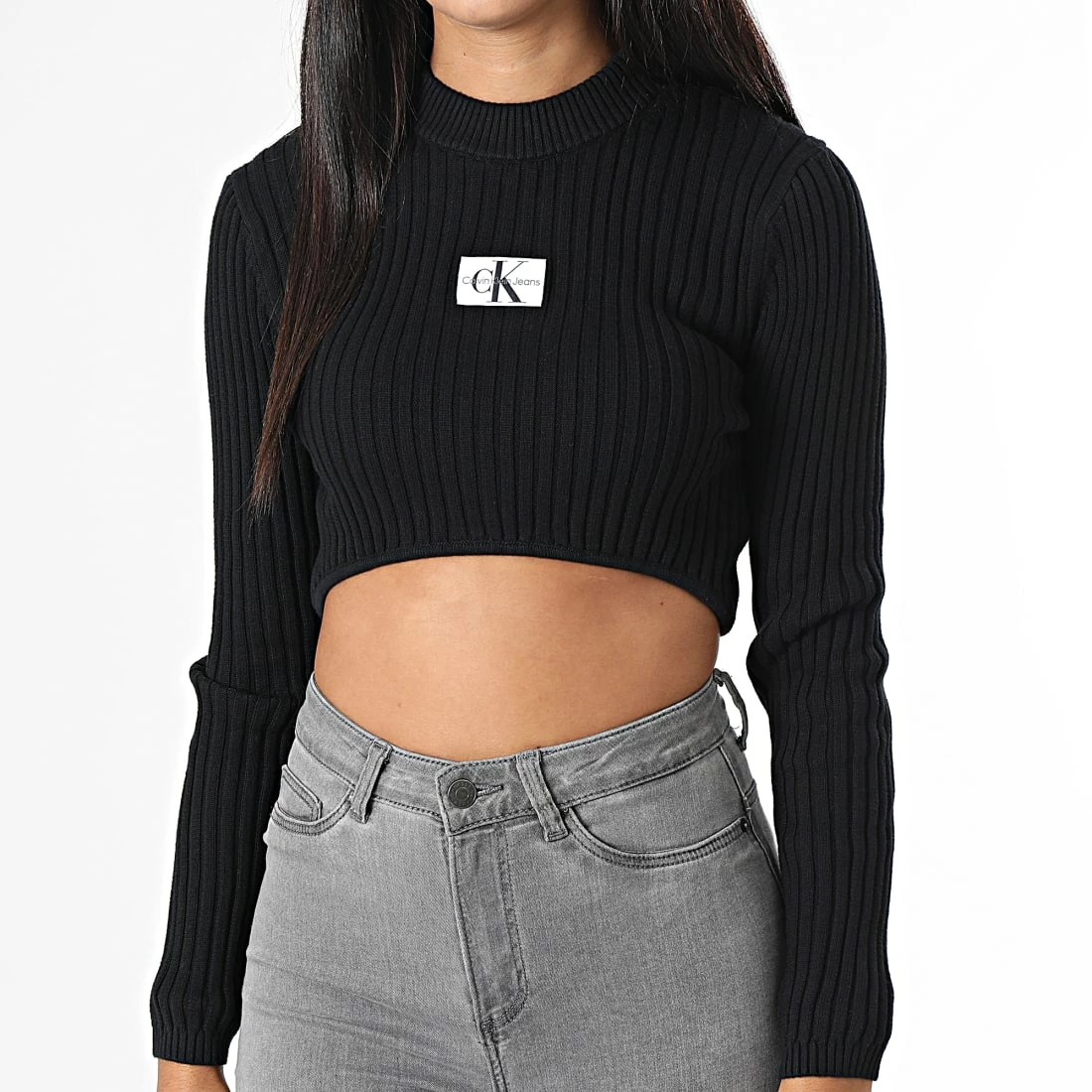 Budget 🔥 Pull Crop Femme 9648 Noir de Calvin Klein 🎁 1 Budget 🔥 Pull Crop Femme 9648 Noir de Calvin Klein 🎁