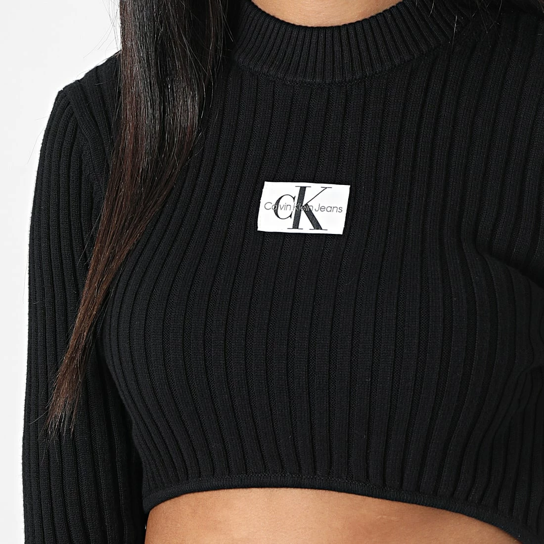 Budget 🔥 Pull Crop Femme 9648 Noir de Calvin Klein 🎁 2 Budget 🔥 Pull Crop Femme 9648 Noir de Calvin Klein 🎁 – Image 2