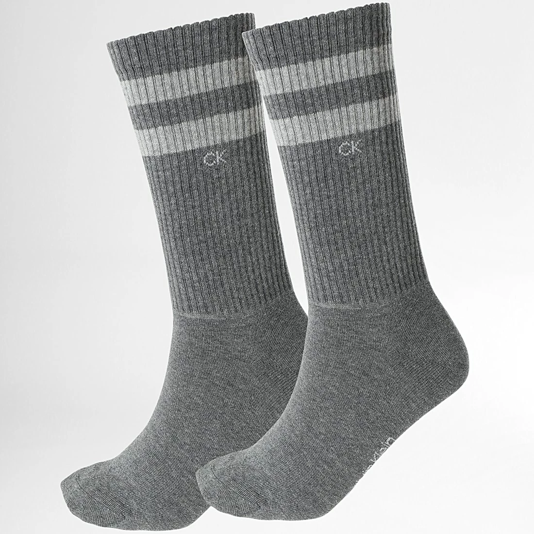 Vente flash ❤️ Lot De 2 Paires De Chaussettes 701218711 Gris Chiné de Calvin Klein 👍 1 Vente flash ❤️ Lot De 2 Paires De Chaussettes 701218711 Gris Chiné de Calvin Klein 👍