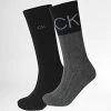 Acheter 🧨 Lot De 2 Paires De Chaussettes 701219839 Noir Gris Anthracite Chiné de Calvin Klein 😍