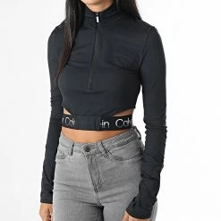Meilleure vente ✔️ Top Manches Longues Femme GWF2K200 Noir de Calvin Klein 🧨 -France Calvin Klein Soldes 2024 calvin klein 333715 GWF2K200 BAE 20220905T154947 03