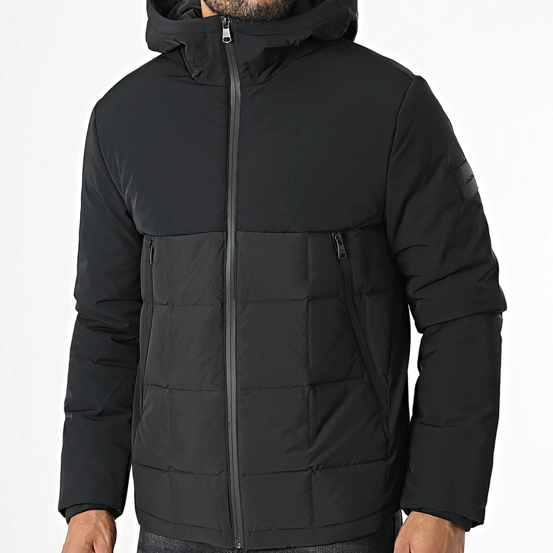 Tout neuf ❤️ Doudoune Capuche Stitchless Mix Media 0325 Noir de Calvin Klein 🎁 1 Tout neuf ❤️ Doudoune Capuche Stitchless Mix Media 0325 Noir de Calvin Klein 🎁