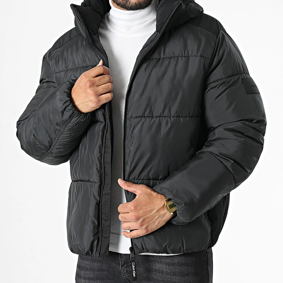 Coupon 😍 Doudoune Capuche Mix Media 0329 Noir de Calvin Klein 🌟 1 Coupon 😍 Doudoune Capuche Mix Media 0329 Noir de Calvin Klein 🌟