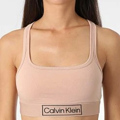 Tout neuf ✔️ Brassière Femme Unlined QF6768E Beige de Calvin Klein 😍