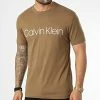 Offres 💯 Tee 👚 Shirt Cotton Front Logo 1078 Marron de Calvin Klein 🧨