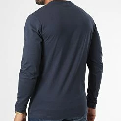 De gros 🧨 Tee 👚 Shirt Manches Longues Cotton Logo 0690 Bleu Marine de Calvin Klein ❤️ -France Calvin Klein Soldes 2024 calvin klein 334437 K10K104690 DW4 20220902T161738 04