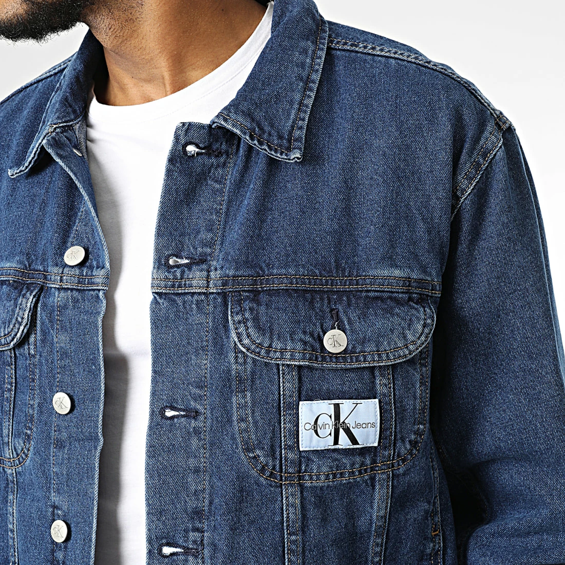 Coupon ✔️ Veste Jean 1267 Bleu Denim de Calvin Klein 🧨 2 Coupon ✔️ Veste Jean 1267 Bleu Denim de Calvin Klein 🧨 – Image 2