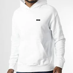 Meilleure vente 🤩 Sweat Capuche Cotton Comfort 0606 Blanc de Calvin Klein 😍