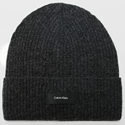 Bon marché 🌟 Bonnet Daddy Wool Rib 7495 Noir de Calvin Klein 🥰
