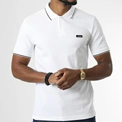 Remise 🔥 Polo A Manches Courtes Stretch Pique Tipping 0596 Blanc de Calvin Klein ❤️ -France Calvin Klein Soldes 2024 calvin klein 335308 K10K110596 YAF 20220905T155711 03