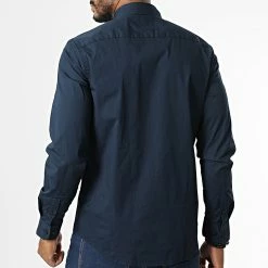 Meilleure vente 🛒 Chemise Manches Longues Stretch Poplin 0856 Bleu Marine de Calvin Klein 🎉 -France Calvin Klein Soldes 2024 calvin klein 335315 K10K110856 DW4 20220905T155939 04