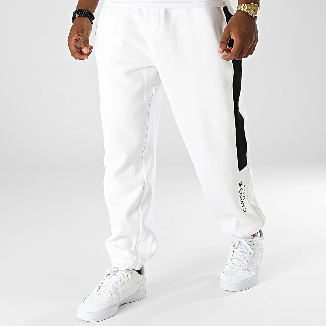 Meilleur prix 🥰 Pantalon Jogging A Bande Stacked Colorblock 2045 Blanc de Calvin Klein ⭐ 1 Meilleur prix 🥰 Pantalon Jogging A Bande Stacked Colorblock 2045 Blanc de Calvin Klein ⭐