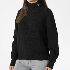 Meilleure affaire 🎉 Pull Col Roulé Femme 9774 Noir de Calvin Klein 🌟 -France Calvin Klein Soldes 2024 calvin klein 336605 J20J219774 BEH 20220929T150940 03