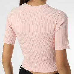 Nouveau ✔️ Tee 👕 Shirt Crop Femme 9895 Rose de Calvin Klein ✔️ -France Calvin Klein Soldes 2024 calvin klein 336616 J20J219895 TKY 20221013T153229 04